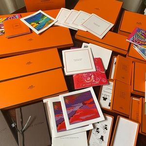 100% AUTH HERMES BOX, booklets, cards RARE